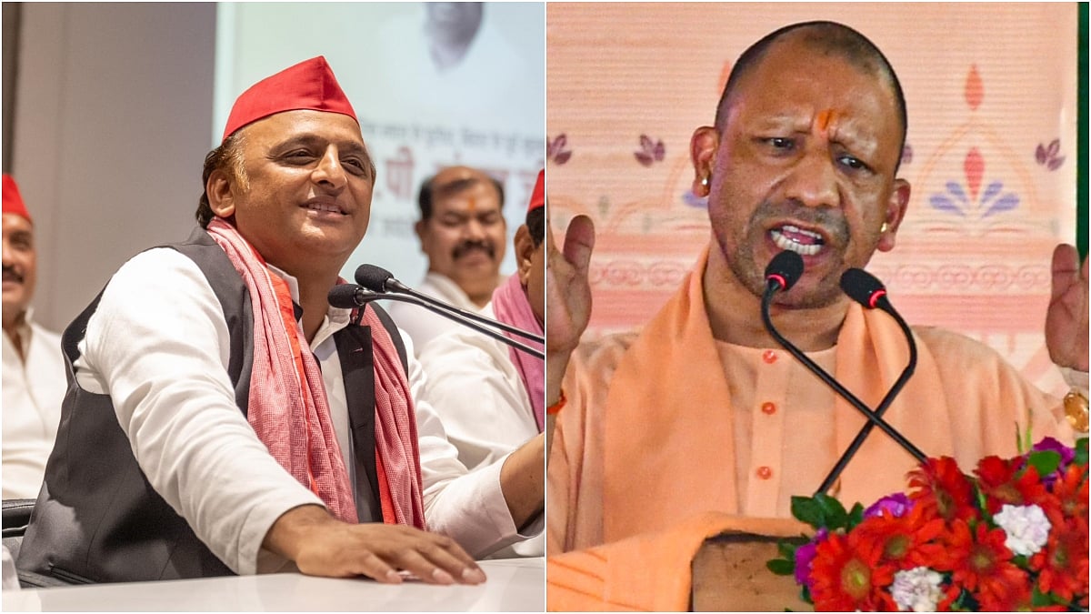 X/@yadavakhilesh/PTI : SP Chief Akhilesh Yadav (L) and UP CM Yogi Adityanath | 